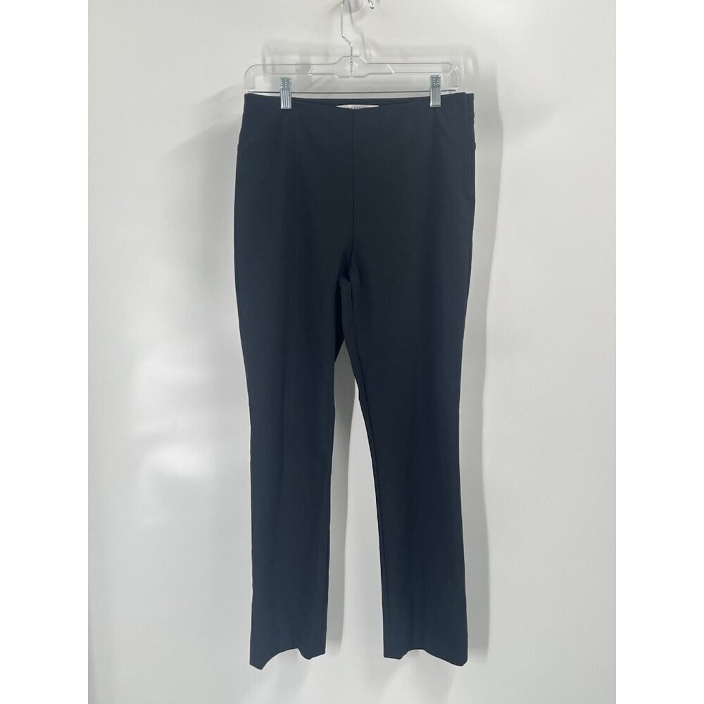 MM Lafleur Black Straight Leg Dress Pants Career Sz 8 Side Zip